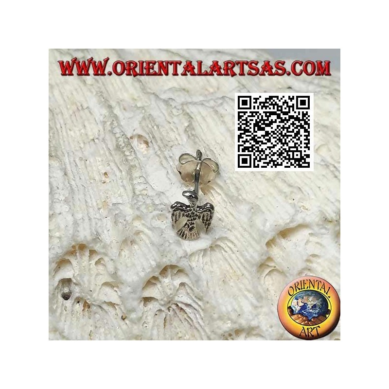 Mini orecchino d'argento, la fenice