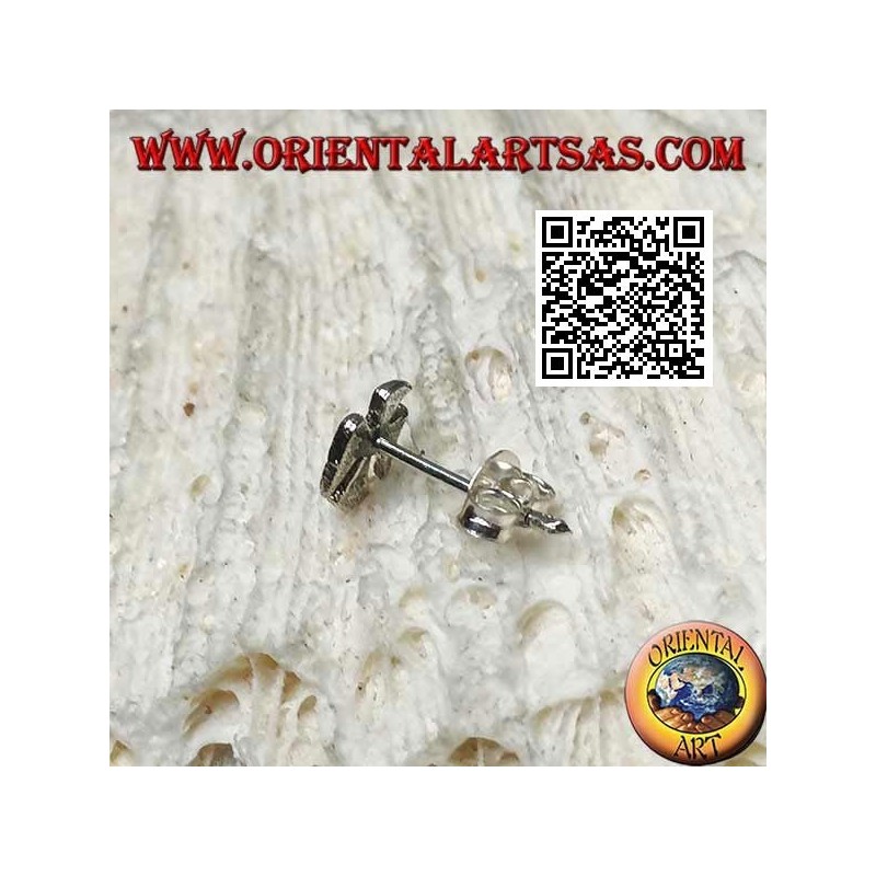 Mini silver earring, the phoenix