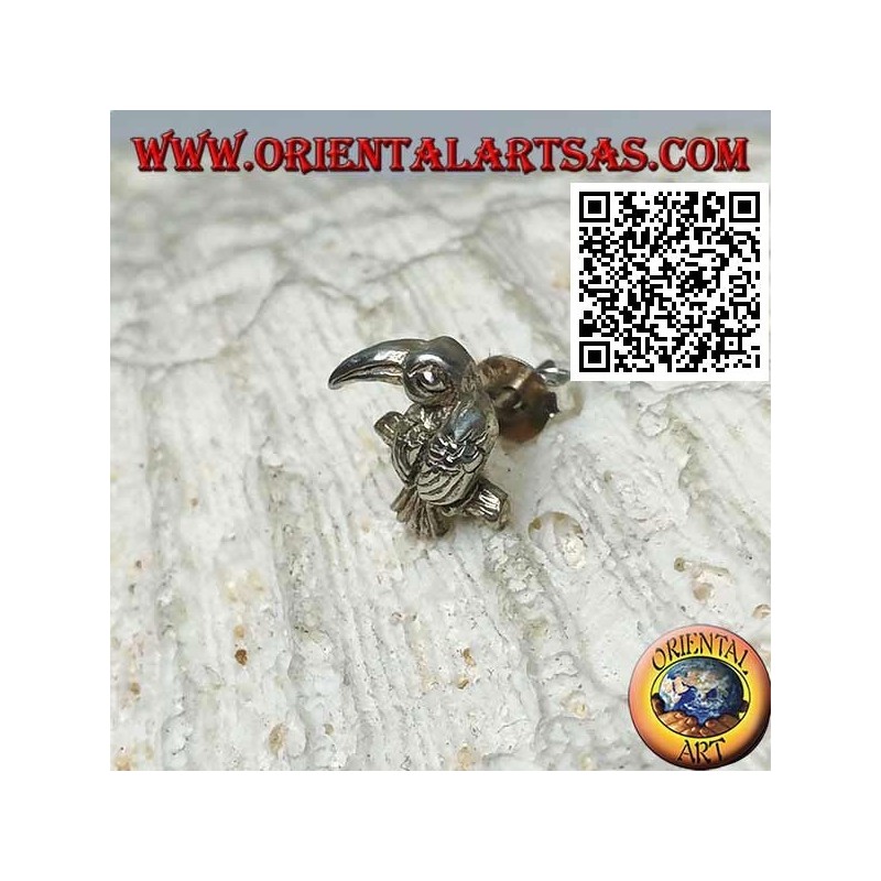 Mini pendiente de plata, el loro