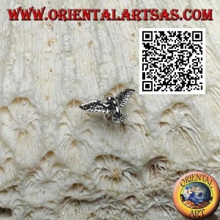 Mini boucle d'oreille en argent, l'aigle d'or