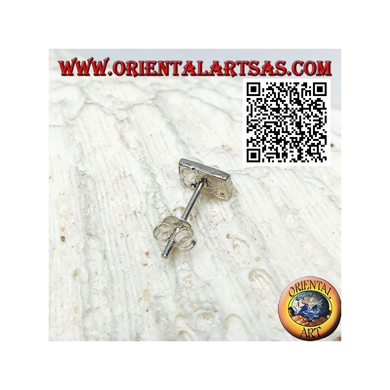 Mini boucle d'oreille en argent, symbole sportif avec écriture "Nike"