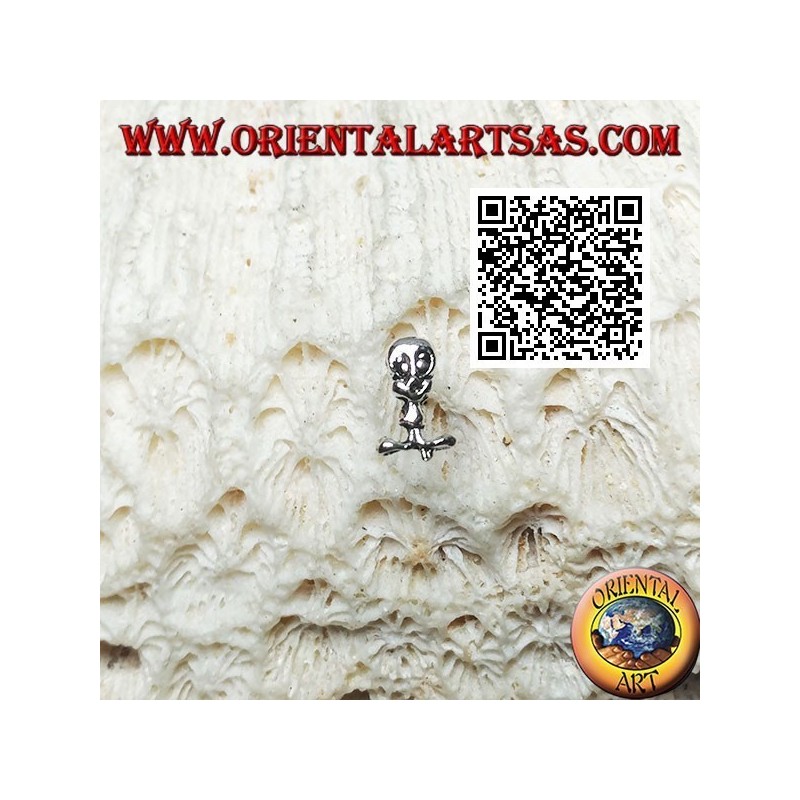 Mini silver earring, the canary Tweety