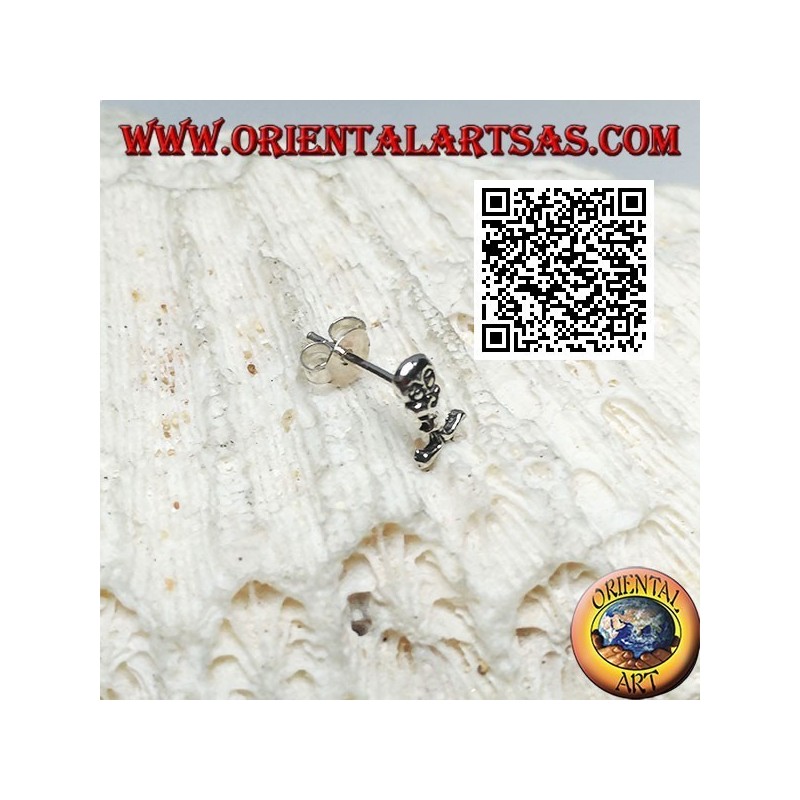 Mini silver earring, the canary Tweety