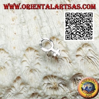 Mini orecchino in argento, simbolo del sesso femminile (Venere)