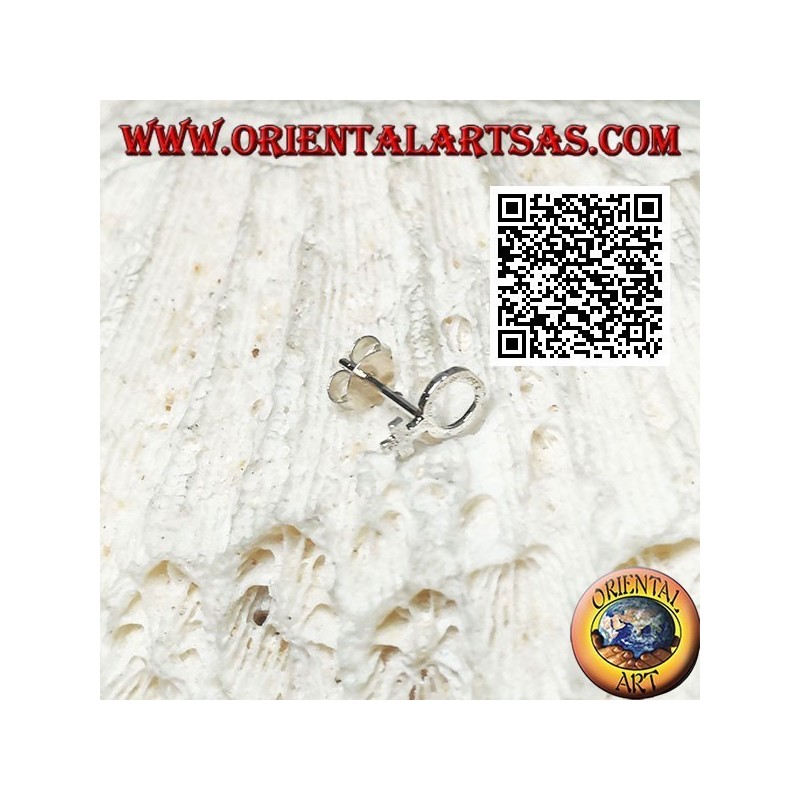 Mini boucle d'oreille en argent, symbole du sexe féminin (Vénus)