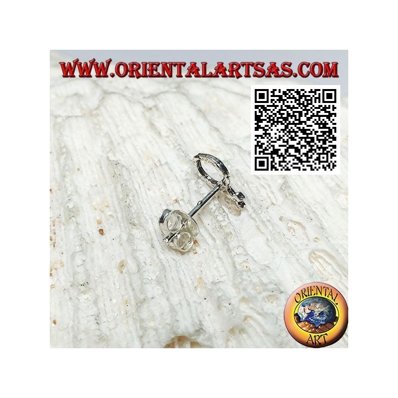 Mini orecchino in argento, simbolo del sesso femminile (Venere)