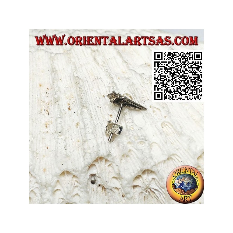 Mini silberner Ohrring, die Eistüte