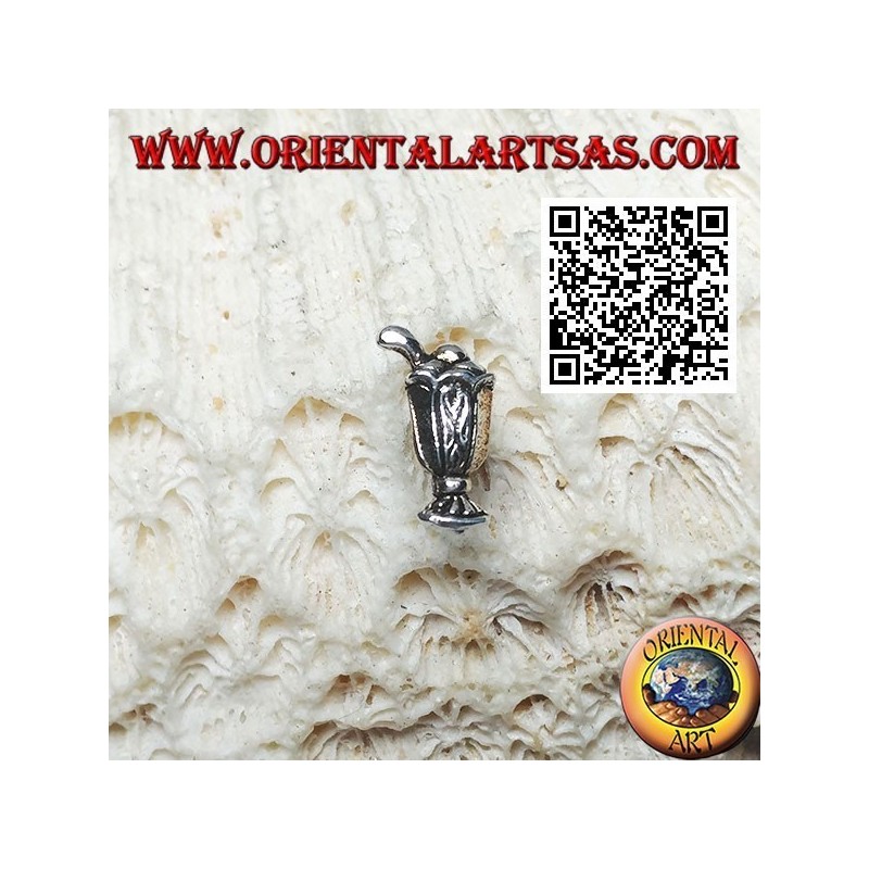 Mini boucle d'oreille en argent, la coupe de glace