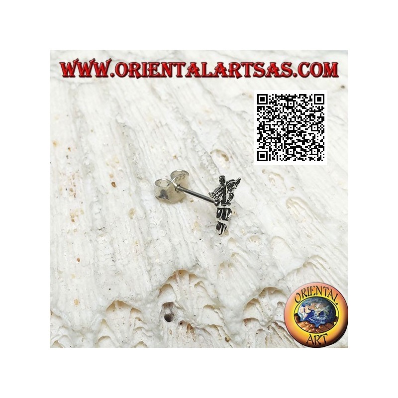 Mini pendiente de plata, el Caduceo (símbolo de médicos y farmacéuticos)