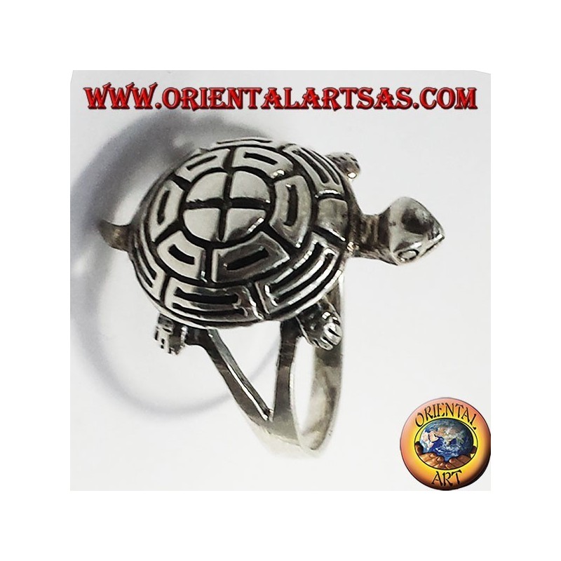Turtle silver ring