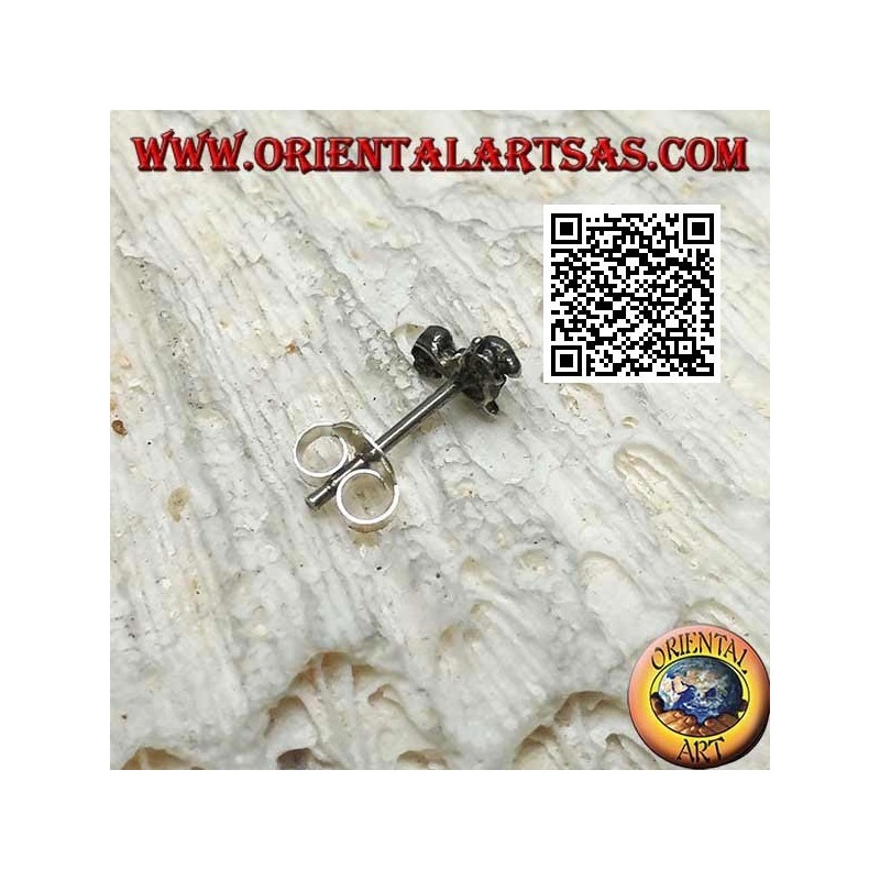 Mini boucle d'oreille en argent, le lama