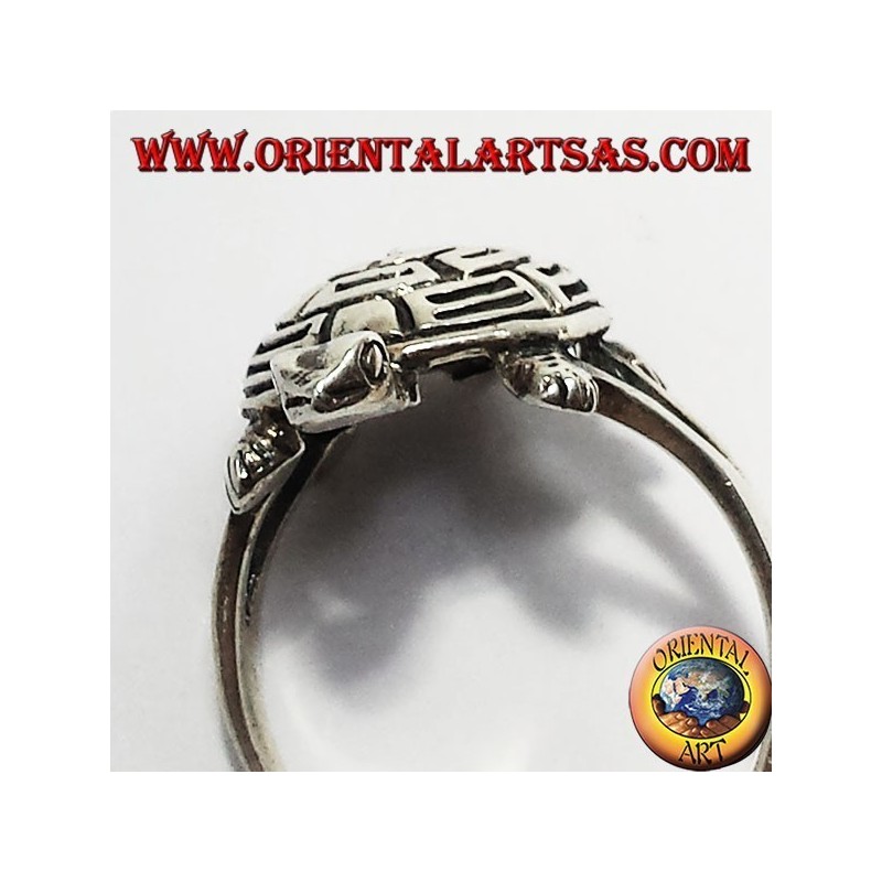 Turtle silver ring