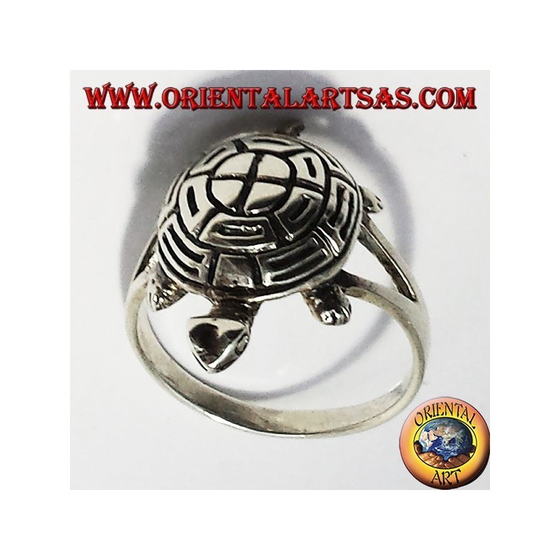 Anello tartaruga in argento