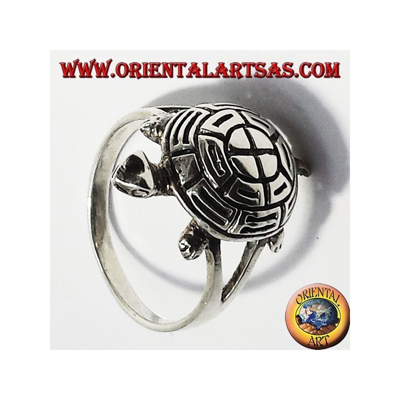 Anello tartaruga in argento