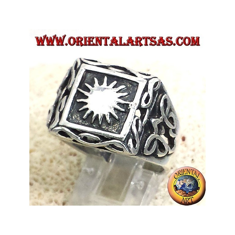 Anello in argento con sole