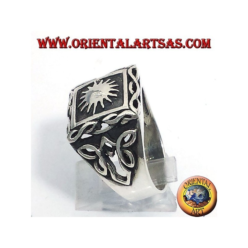 Anello in argento con sole