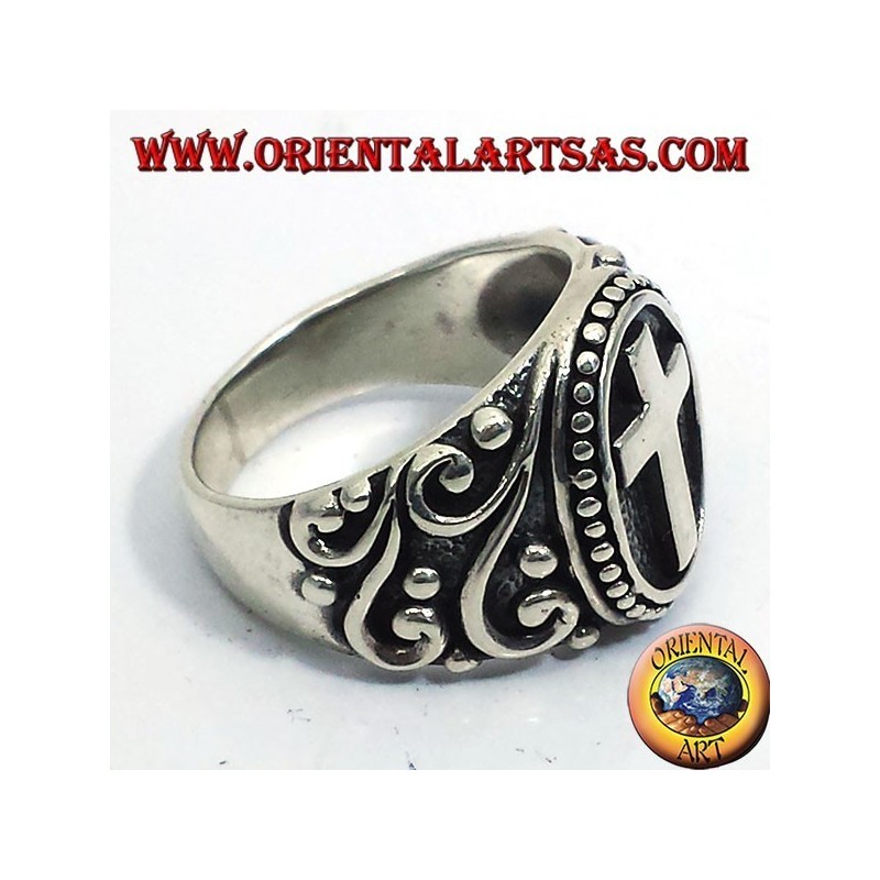 anello in argento croce