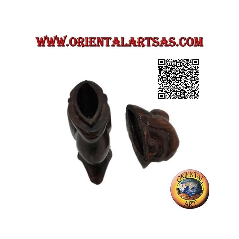 Box in the shape of a crouching aboriginal hand carved from a single block of Suar wood (Lombok)