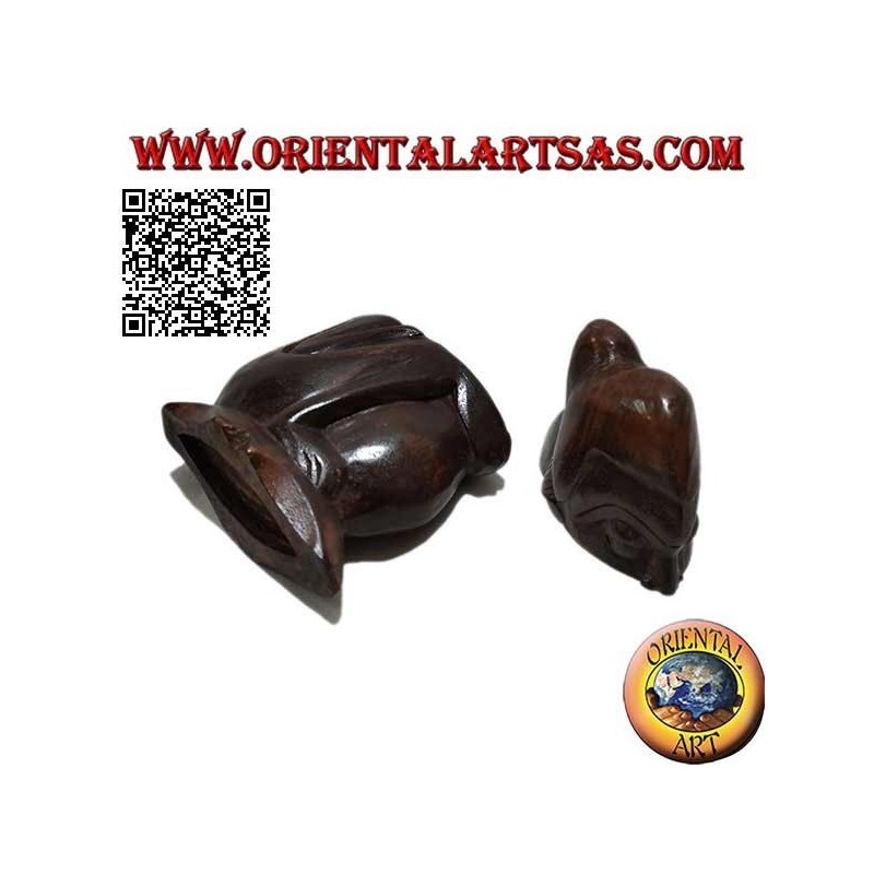 Box in the shape of a crouching aboriginal hand carved from a single block of Suar wood (Lombok)