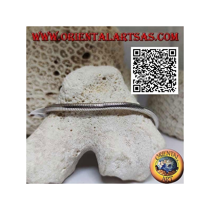 Bracciale Argento 700‰ Classica Maglia Snake 23cm | Oriental Art