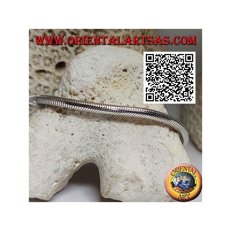 Pulsera clásica de eslabones "serpiente" en plata de 700 ‰ de 23 cm x 5 mm