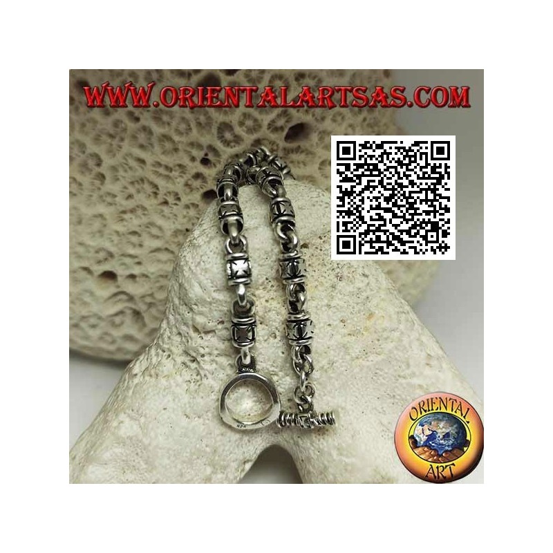 Bracciale Argento con Croci di Malta in Rilievo | Oriental Art