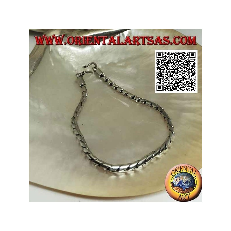 Bracciale Argento Snodato Morbido 19,5 cm | Oriental Art