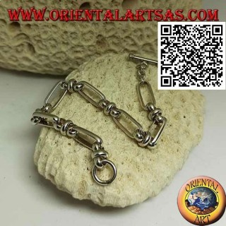 Bracciale Argento Catena Anelli Ovali 18cm | Oriental Art