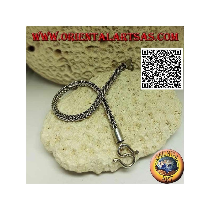 Bracciale Argento Snake Indonesiano Quadrato | Oriental Art