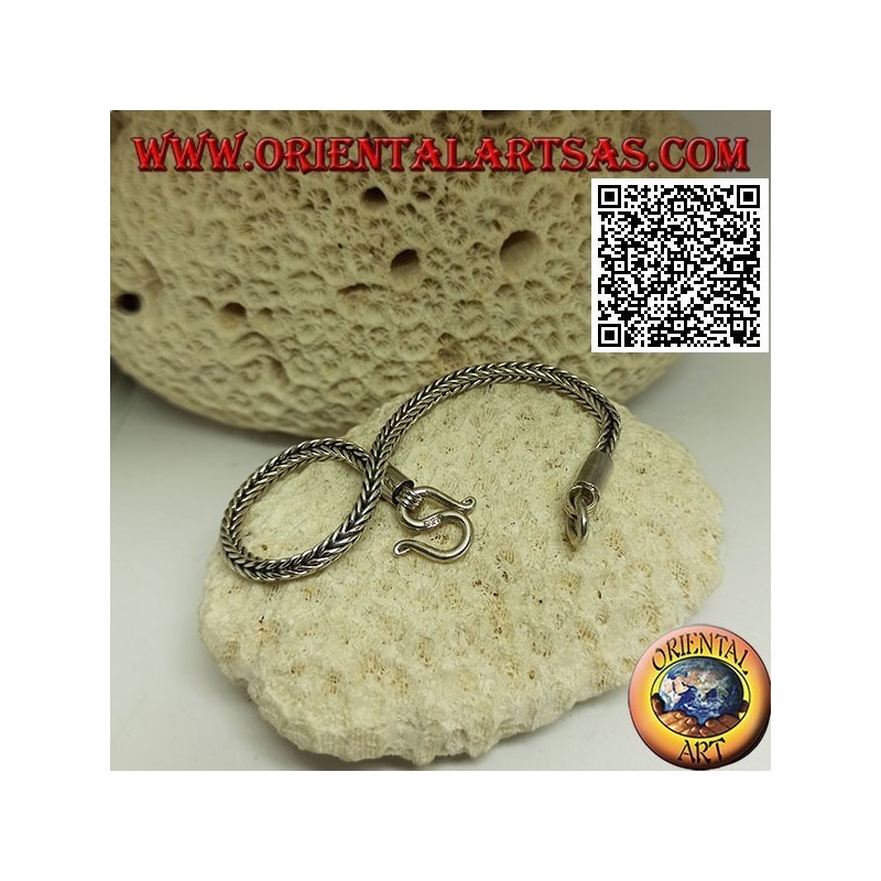 Bracciale Argento Snake Indonesiano Quadrato | Oriental Art