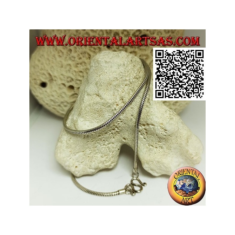 47,5 cm x 2 mm große Schlangengliederkette aus 925 ‰ Silber