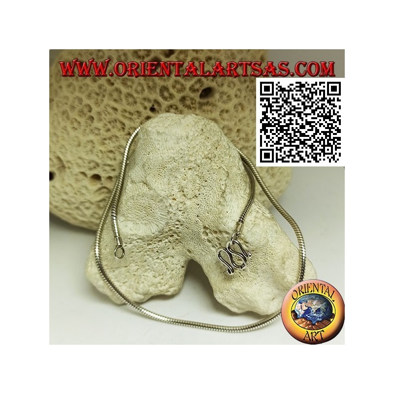 Collana in argento 925 ‰ a maglia snake da 47,5 cm x 2 mm