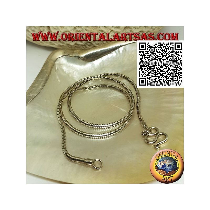 47.5 cm x 2 mm snake link necklace in 925 ‰ silver