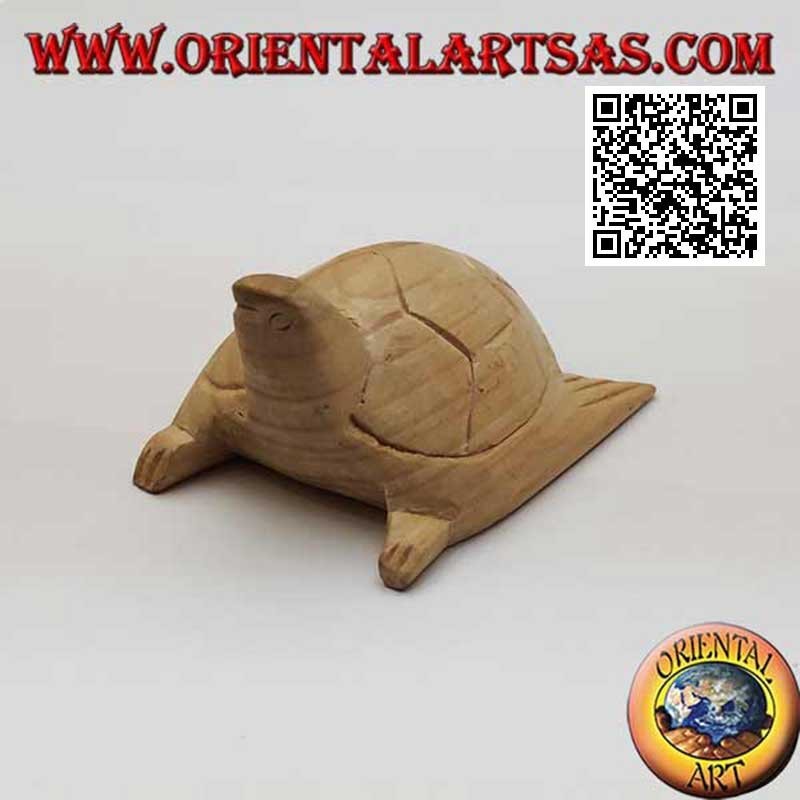 Caretta sea turtle in 7 cm hibiscus wood