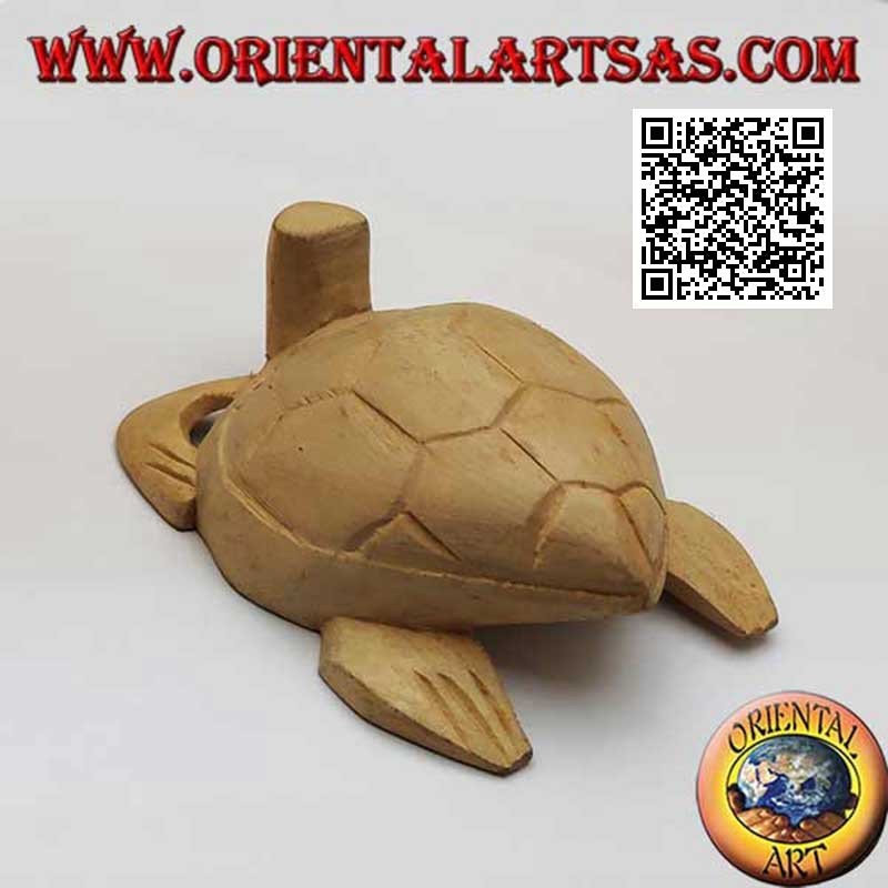 Tortuga boba con patas curvas en madera de hibisco de 9 cm