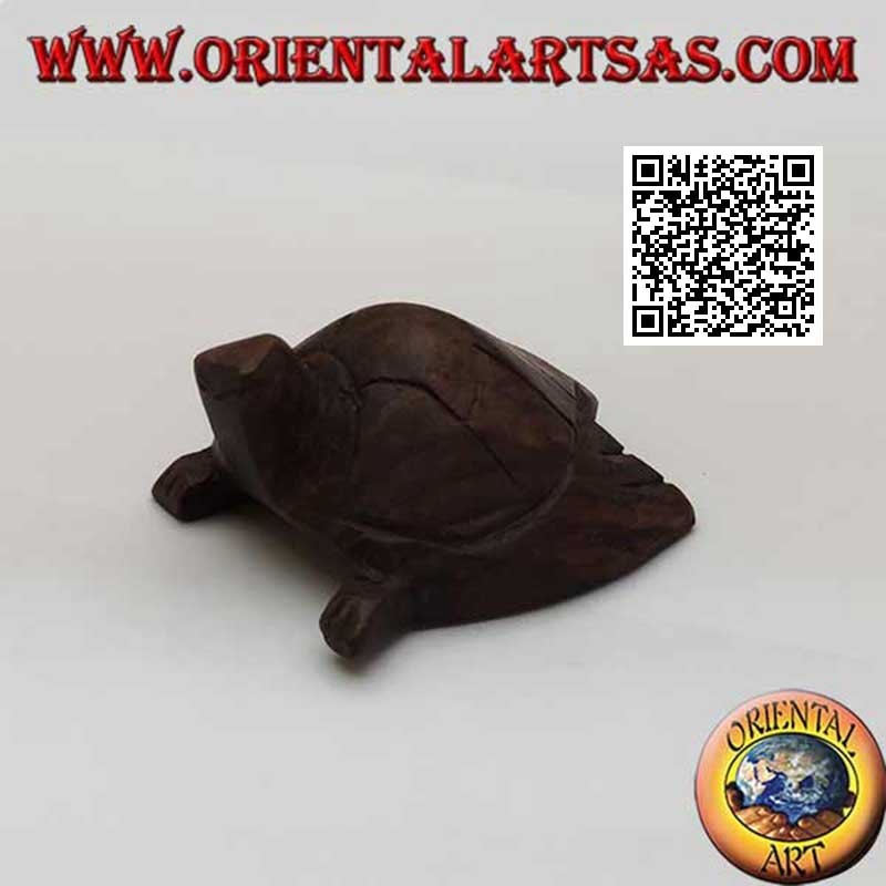 Tortue de mer Caretta en bois d'ébène 5 cm