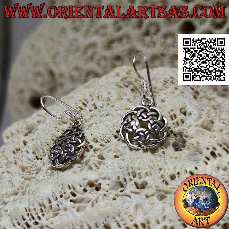 Boucles d'oreilles en argent avec pendentif Noeud Antrim