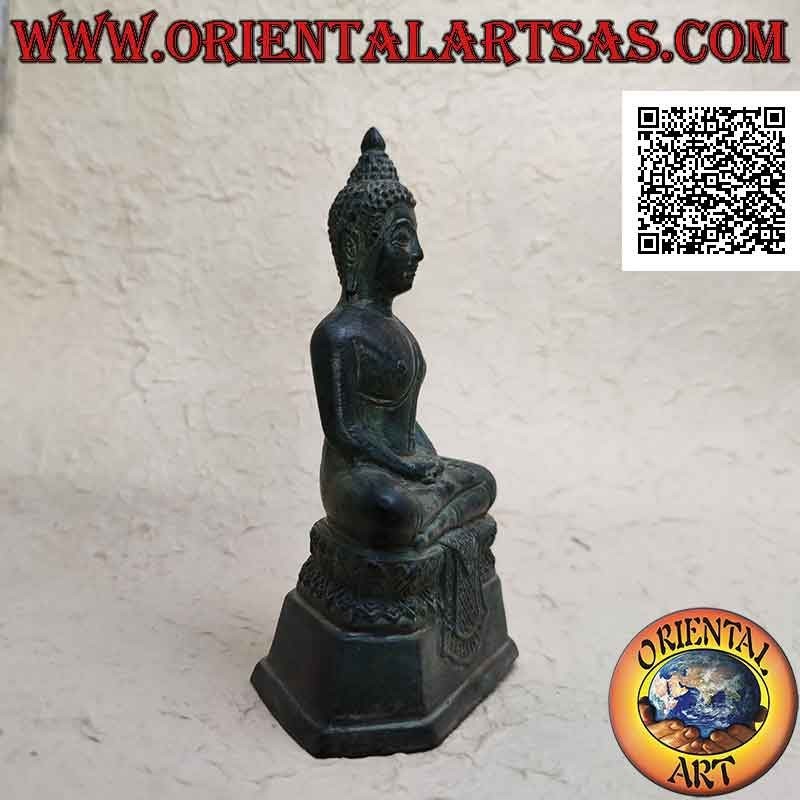 Buddha sculpture "Dhyana Mudra - symbol of meditation and wisdom" on the bronze altar (18 cm)