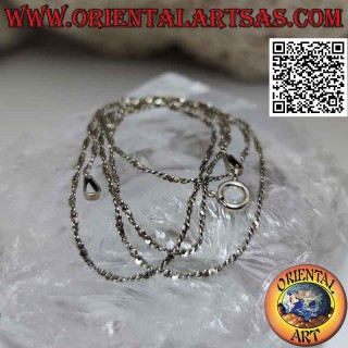 Collar de cadena de plata 925 ‰, malla enrollada (1 mm de espesor)
