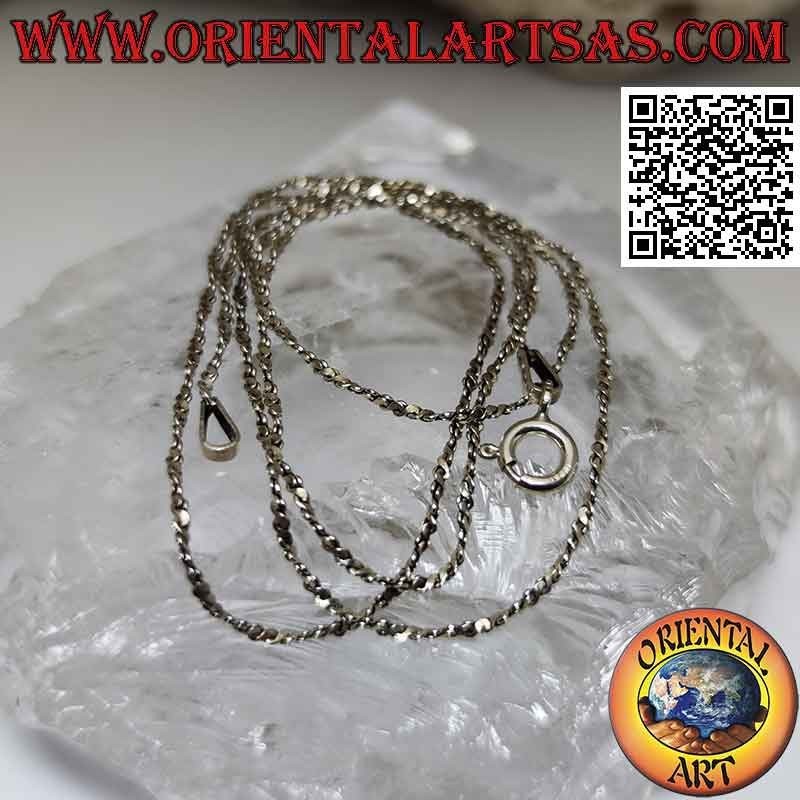 925 ‰ silver chain necklace, rolled mesh (1 mm thick)
