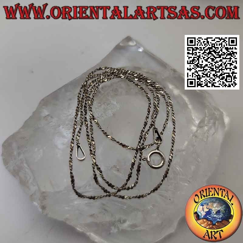 Collana catenina in argento 925 ‰, maglia a rollò (spessore 1 mm)
