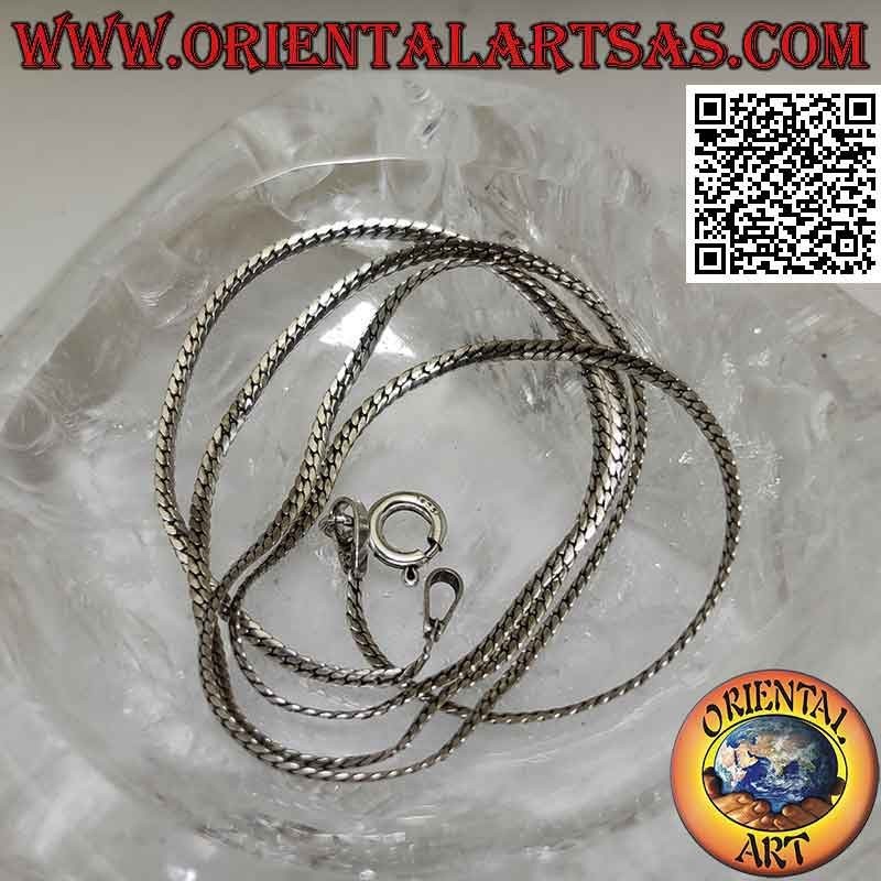 925 ‰ silver chain necklace, flat snake link (1.5 mm wide)