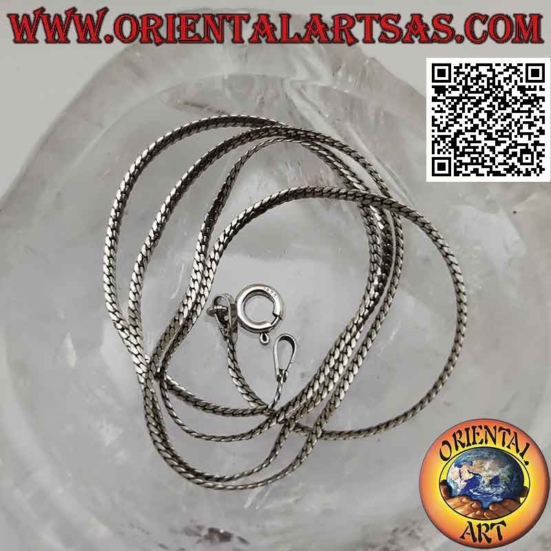 Collana catenina in argento 925 ‰, maglia snake piatta (larghezza 1,5 mm)