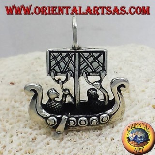 Pendant Viking Ship dimensional Libjars silver