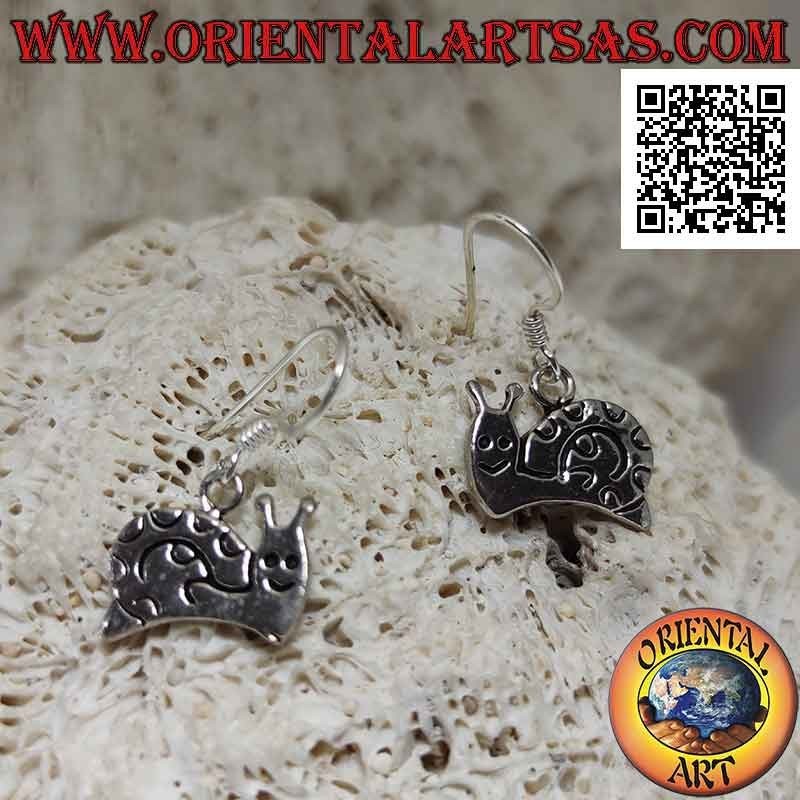 Boucles d'oreilles en argent avec profil escargot