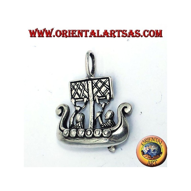 Pendant Viking Ship dimensional Libjars silver