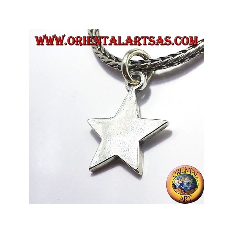 ciondolo stella  semplice in argento