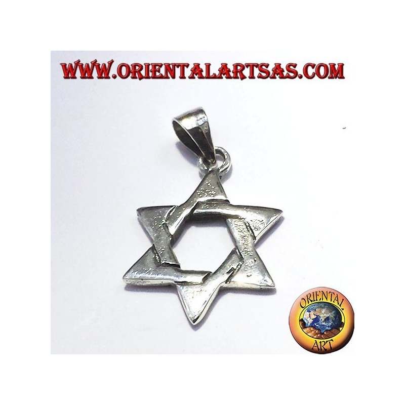 Estrella de David colgante en plata