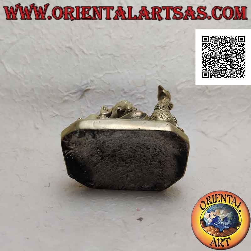 11 cm Messingskulptur von Ganesh "dem Elefantengott" sitzend