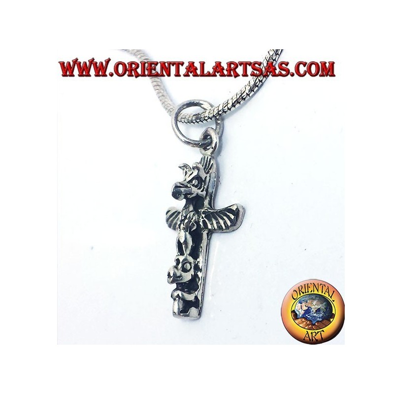 silver pendant (Indian totems of America)